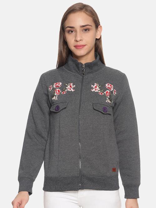 women's chest print sweatshirt - 17405489 - Very Small Image - 1