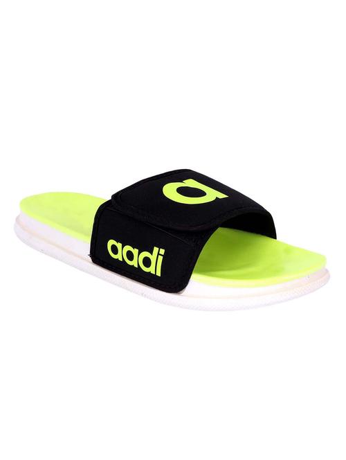 green faux leather slip on slippers - 17405577 - Very Small Image - 1