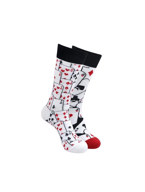men white printed above ankle length sock - 17406127 - Very Small Image - 1