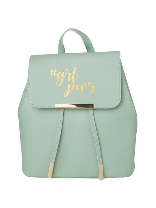 green leatherette (pu) fashion backpack - 17407589 - Very Small Image - 1