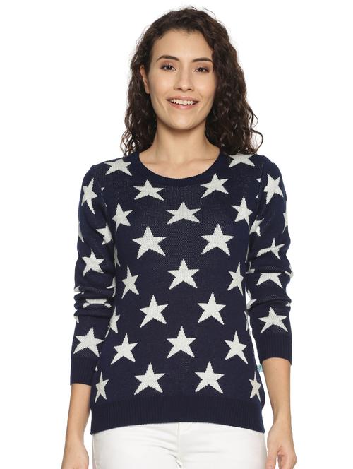 round neck printed sweater  - 17409307 - Very Small Image - 1