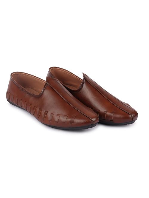 tan pu slip on mojaris - 17409606 - Very Small Image - 1