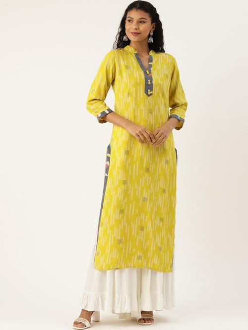 women's straight kurta - 17409819 - Very Small Image - 1