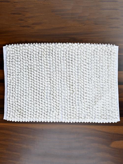 sheen decor micro chenille bobble bathmat collection, 50x80 cms, white - 17409907 - Very Small Image - 1