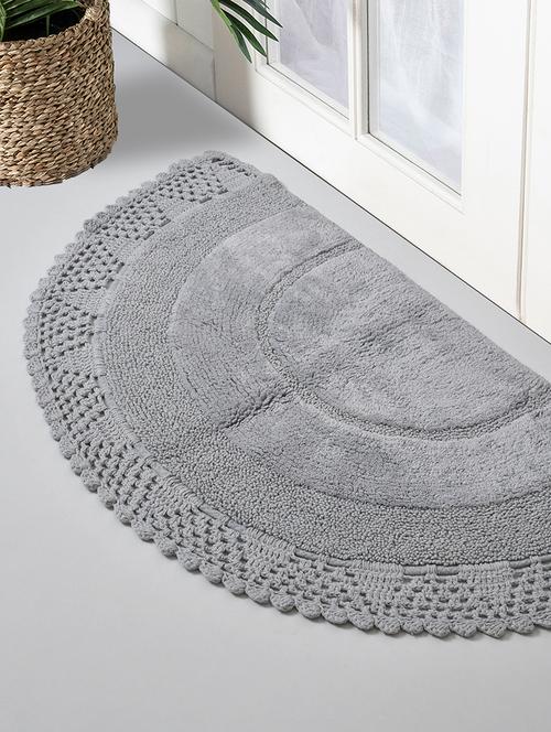 sheen decor half moon bathmat collection, 24 inches semi, grey - 17409917 - Very Small Image - 1