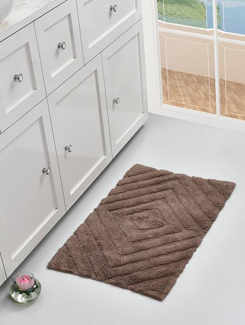 sheen decor diamond bathmat collection, 50x80 cms, beige - 17409934 - Very Small Image - 1