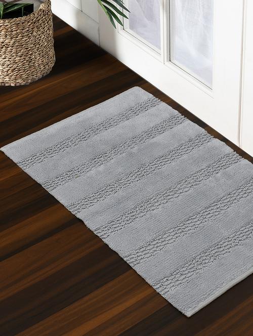 sheen decor intrigue stripes bathmat collection, 50x80 cms, lightgrey - 17409942 - Very Small Image - 1