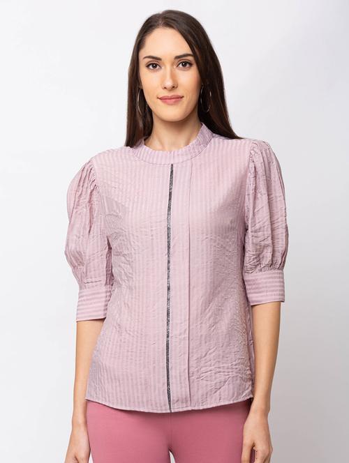 puff sleeved striped top  - 17410165 - Very Small Image - 1