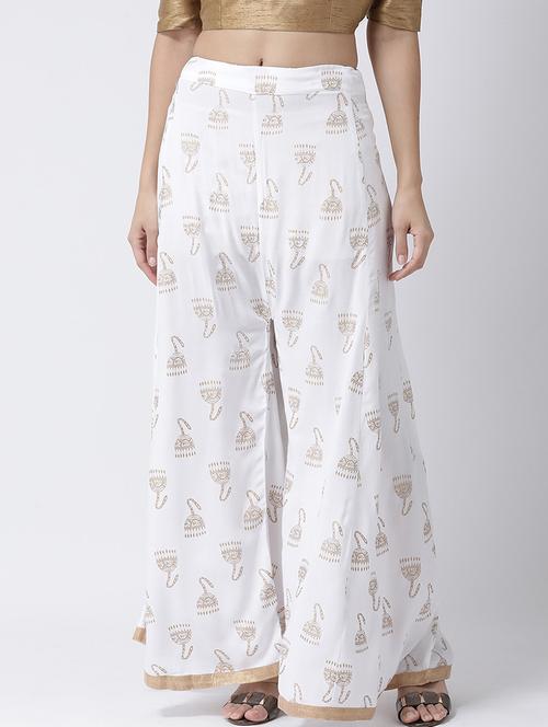 block print flared palazzo - 17410556 - Very Small Image - 1