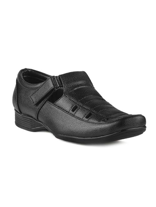 black leatherette slip on ons - 17411190 - Very Small Image - 1