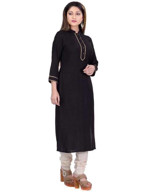 women's straight kurta - 17411398 - Very Small Image - 1