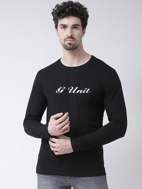black chest print t-shirt - 17411524 - Very Small Image - 1