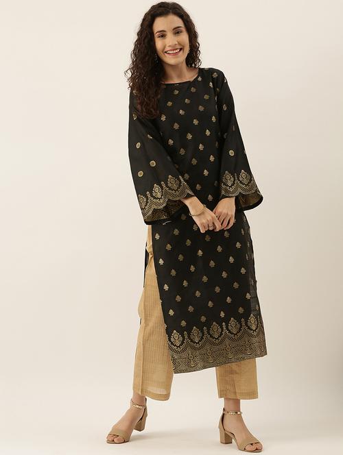 bell seeves straight kurta - 17411788 - Very Small Image - 1