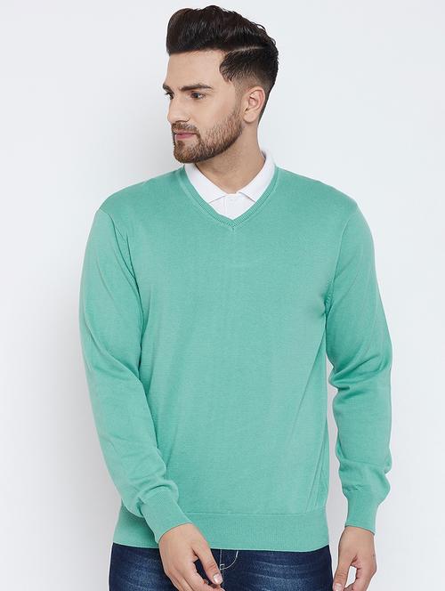 green solid pullover - 17412986 - Very Small Image - 1