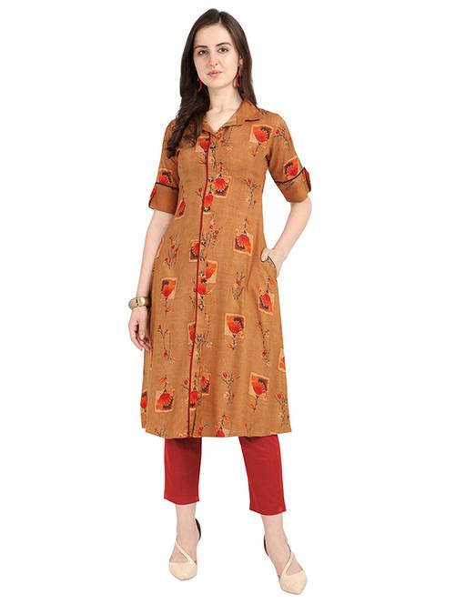floral a-line kurta - 17413615 - Very Small Image - 1