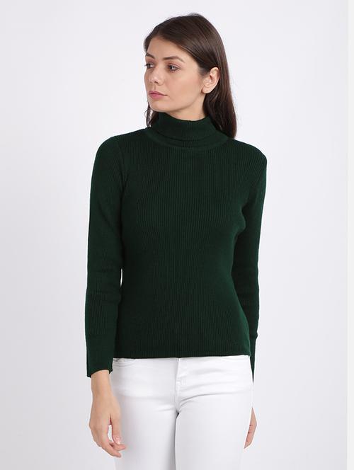 turtle neck solid pullover - 17414739 - Very Small Image - 1