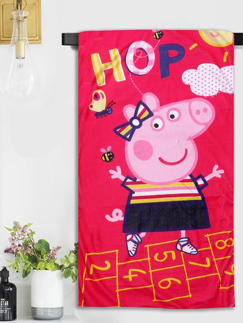   peppa hop microfiber printed bath towel for kids  - 17415053 - Very Small Image - 1