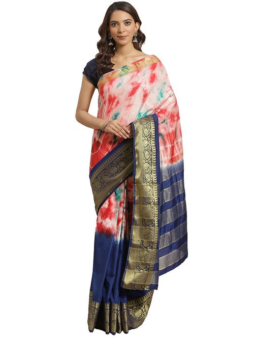 women's banarasi saree with blouse - 17415925 - Very Small Image - 1