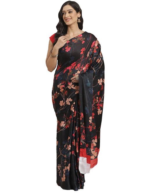 floral printed saree - 17415945 - Very Small Image - 1
