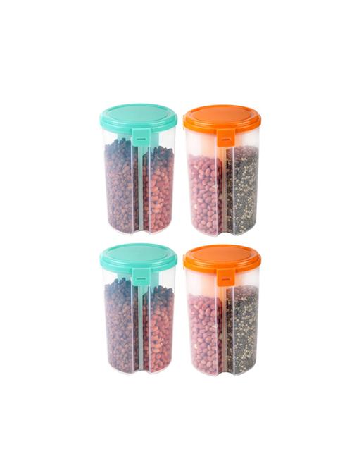 plastic 3 section air tight, grocery container (pack of 4) - 17416110 - Very Small Image - 1