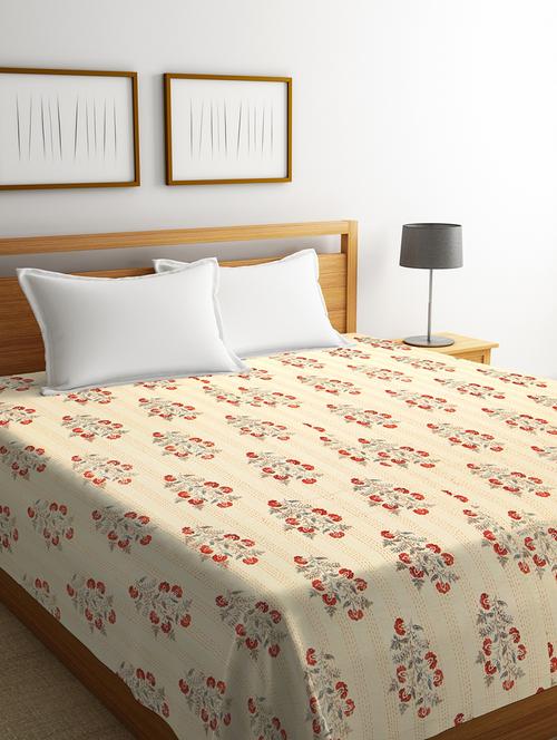  floral double bed kantha bed cover - 17416933 - Very Small Image - 1