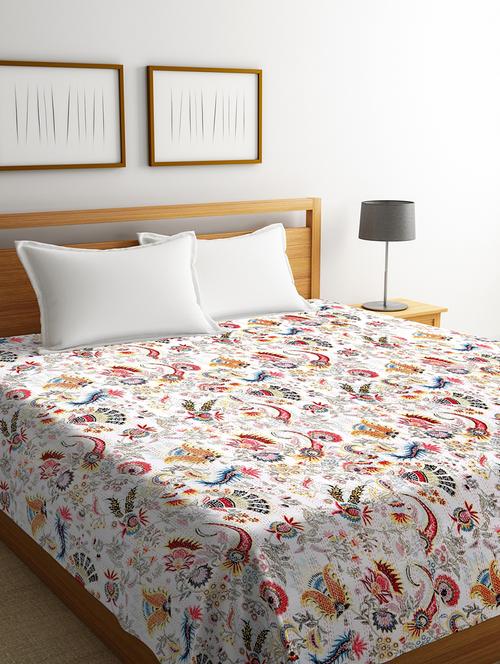  floral kantha double bed cover - 17416943 - Very Small Image - 1