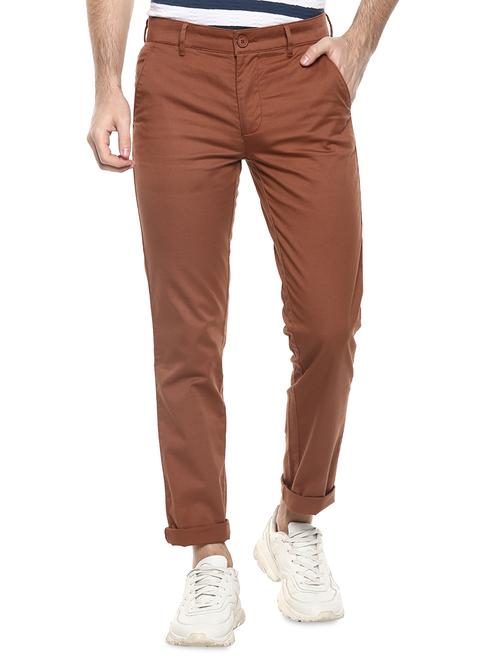 red solid chinos  - 17417465 - Very Small Image - 1
