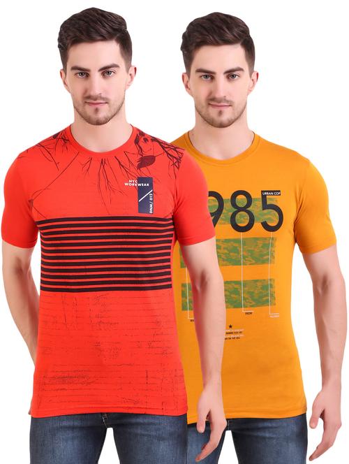 multi colored printed t-shirts combo - 17417749 - Very Small Image - 1