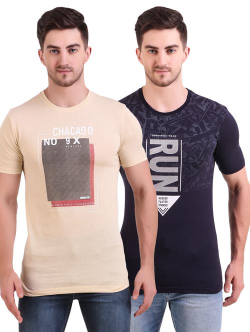 multi colored printed t-shirts combo - 17417858 - Very Small Image - 1