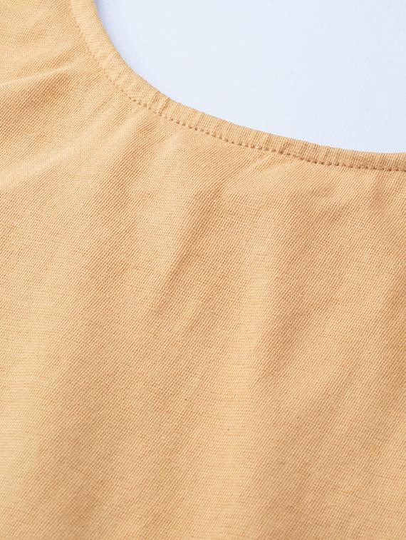 beige cotton lycra regular tshirt - 17418144 - Zoom Image - 4