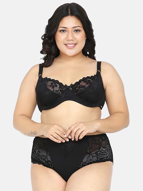 Black Nylon Plunge Bra - 17419306 - Very Small Image - 1