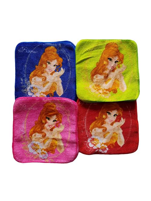 princess printed cotton face towels for kids (pack of 12) - 17421739 - Very Small Image - 1