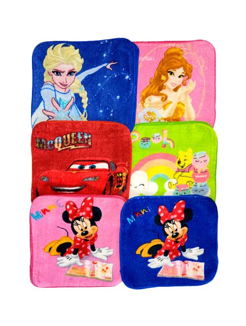  multi design printed assorted cotton face towels (pack of 12) - 17421741 - Very Small Image - 1