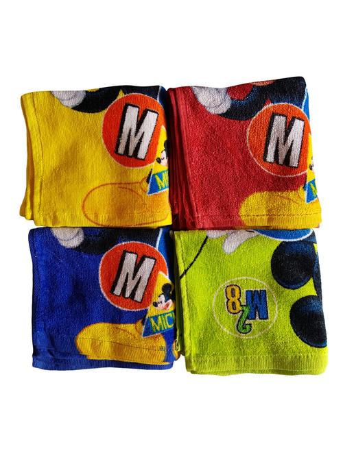 mickey printed cotton face towels for kids (pack of 12) - 17421742 - Very Small Image - 1