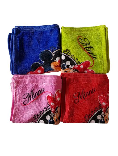 minnie printed cotton face towels for kids (pack of 12) - 17421743 - Very Small Image - 1