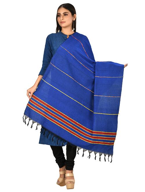 blue cotton shawl - 17423161 - Very Small Image - 1