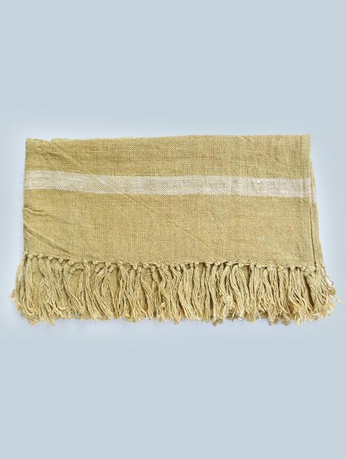  linen woven throw blanket with fringes  - 17423311 - Very Small Image - 1