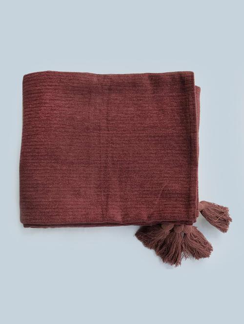  cotton shaneel tassel throw blanket  - 17423312 - Very Small Image - 1