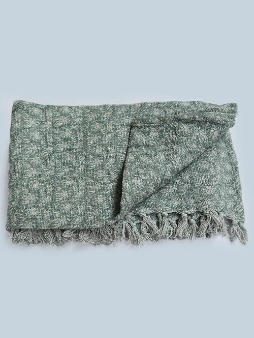  vintage cotton slub printed throw blanket  - 17423320 - Very Small Image - 1
