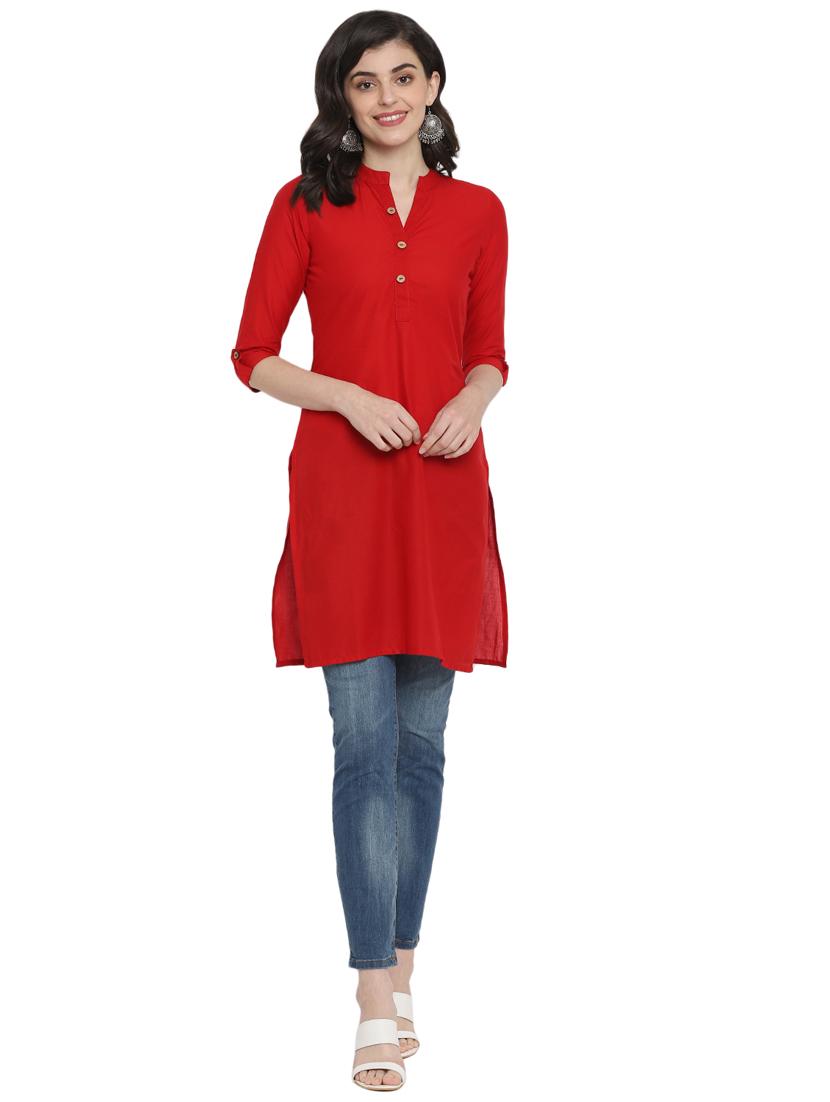 women's straight kurta - 17423565 - Zoom Image - 3
