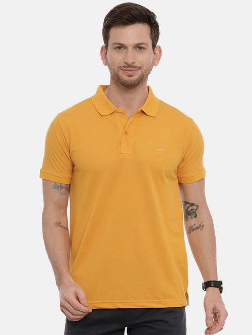 mustard yellow polo t-shirt  - 17424566 - Very Small Image - 1