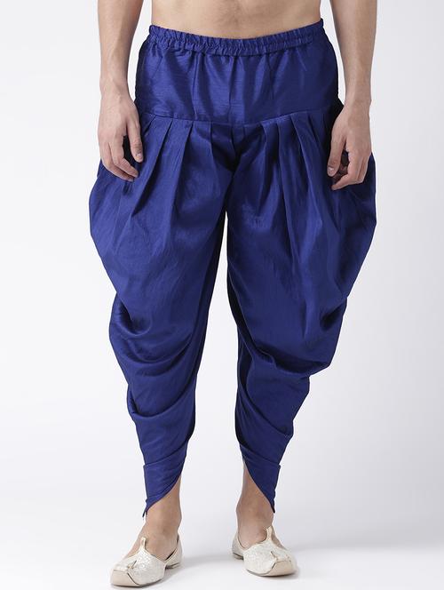 blue solid dhoti  - 17425498 - Very Small Image - 1