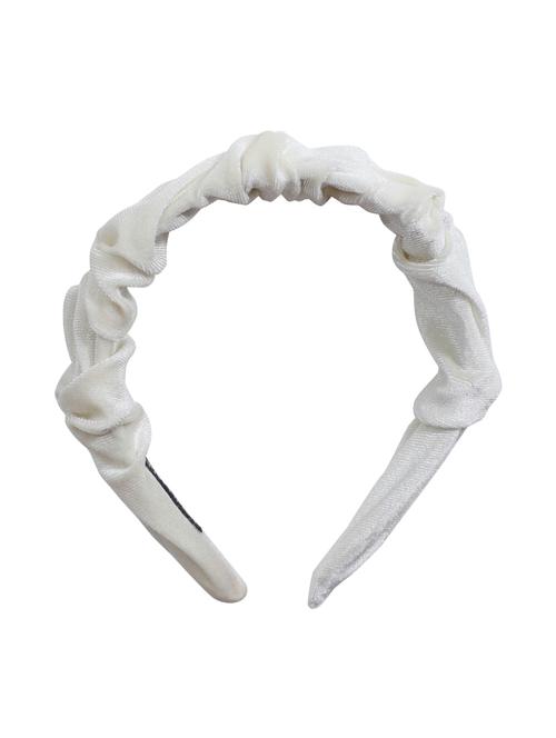 vembley white solid stylish and classic hairband for women - 17425552 - Very Small Image - 1