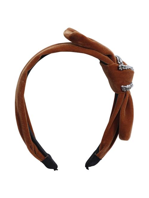 vembley brown solid stylish and classic hairband for women - 17425555 - Very Small Image - 1