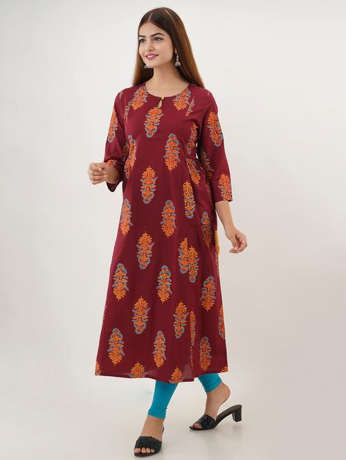 printed a-line kurta  - 17426135 - Very Small Image - 1