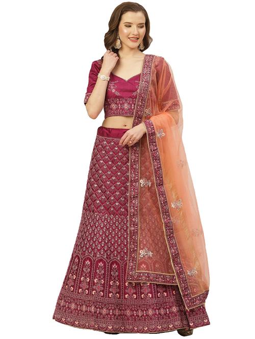 embroidered flared lehenga - 17426679 - Very Small Image - 1