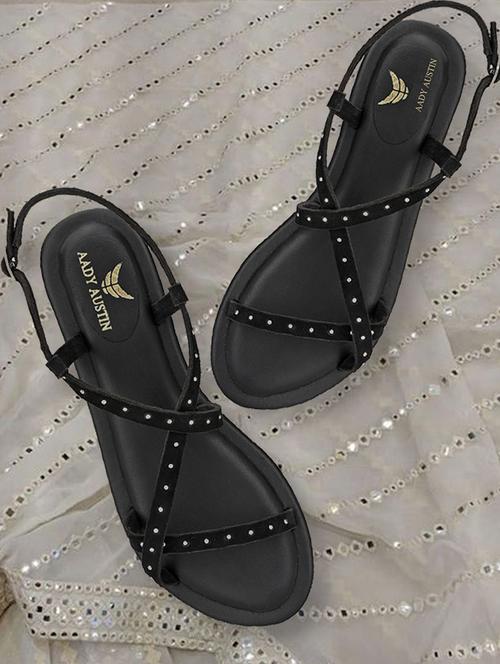black back strap sandals - 17427970 - Very Small Image - 1