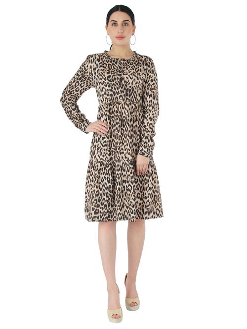 animal print a-line dress  - 17428145 - Very Small Image - 1