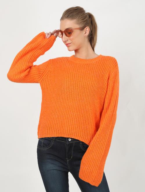 round neck solid pullover  - 17428190 - Very Small Image - 1