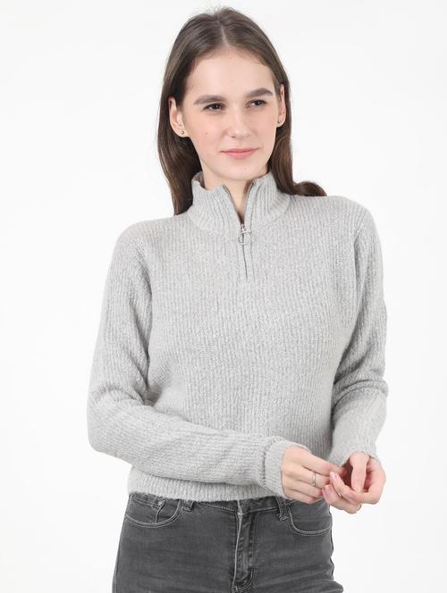 high neck cropped pullover  - 17428207 - Very Small Image - 1